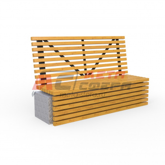 Настил на основание LITHOS WOOD со спинкой